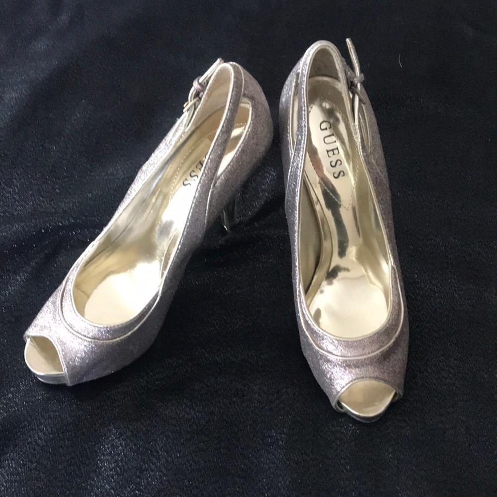 Guess sparkly and gold heel